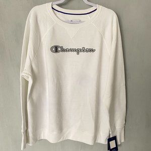 Champion White Crewneck Sweatshirt